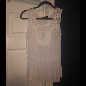 White crotchet top